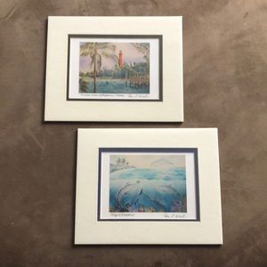 Two 8 x 10 Pam E. Webb Water Color Prints